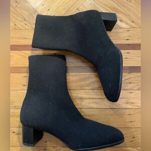 Stretch fabric Black Women's Ankle Boots